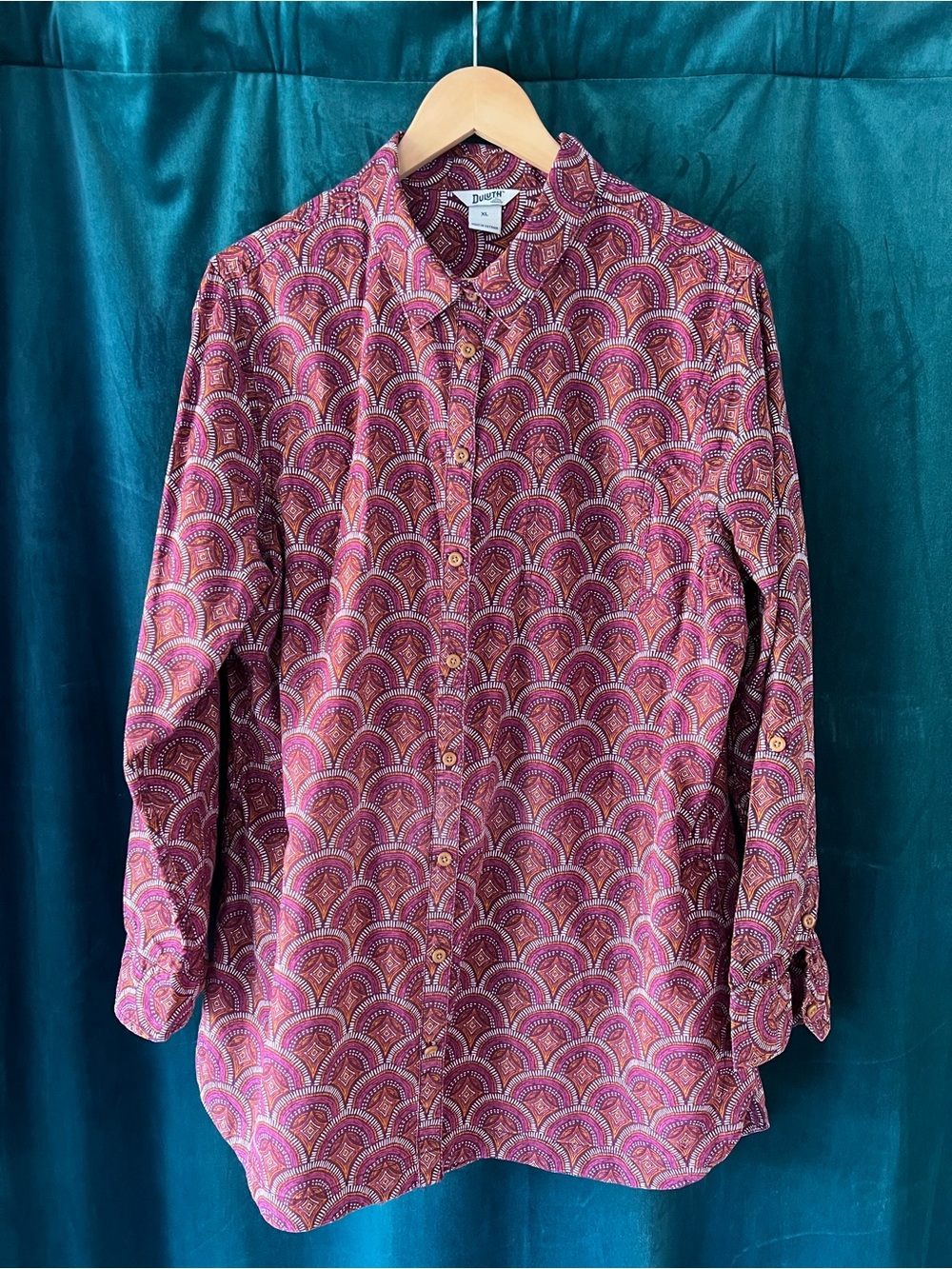 Duluth Trading Co Paisley Artisan Hemp Tunic